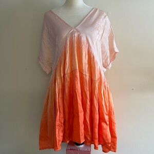 Free People Peach Ombre Dress